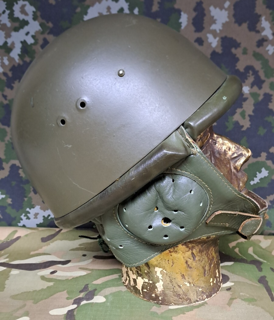 VINTAGE PARATROOPER OLD HELMET WZ63 EAST GERMAN POLISH MADE LEATHER LINER