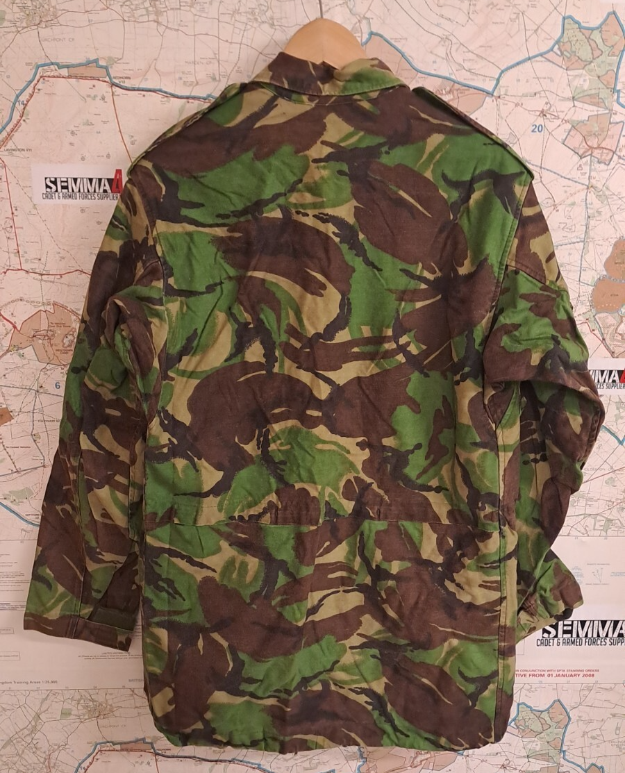 VINTAGE COLD WAR ERA BRITISH ARMY MILITARY DPM CAMO COMBAT SMOCK JACKET  180/104