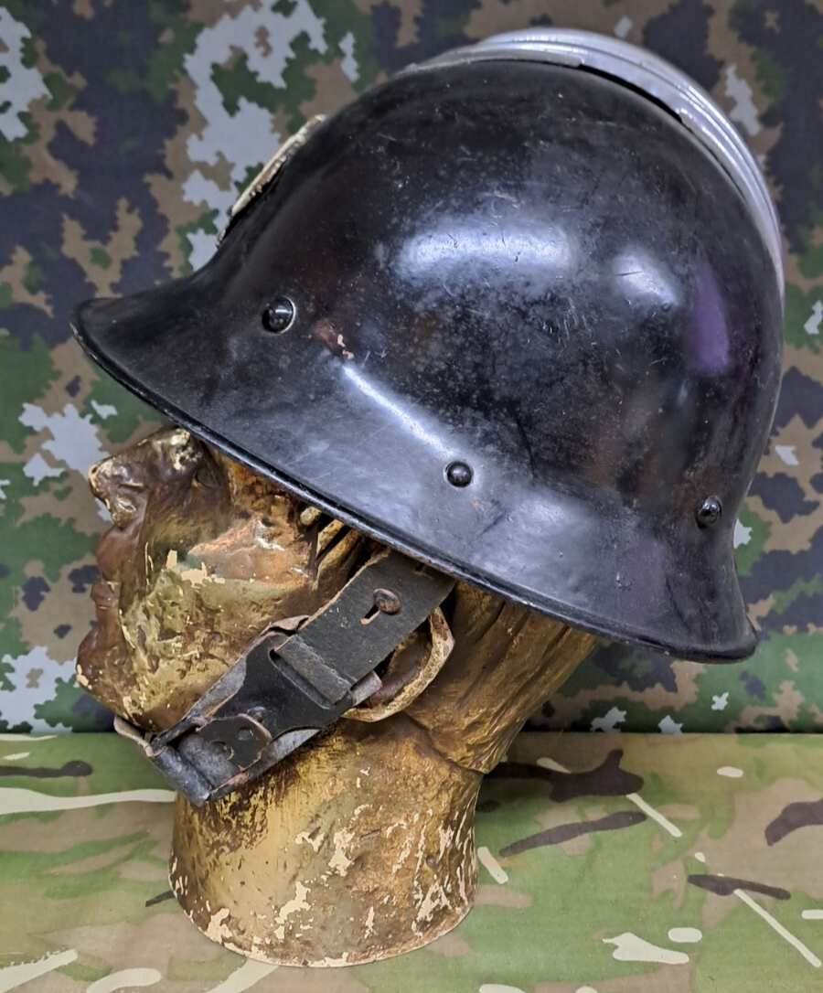 Rare Original Czech WW2 Fire Brigade Service Helmet German Occupation