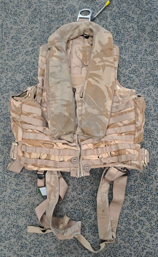 RARE Original RAF Desert DPM MK60 Life Preserver Armour Capable Vest Size 3