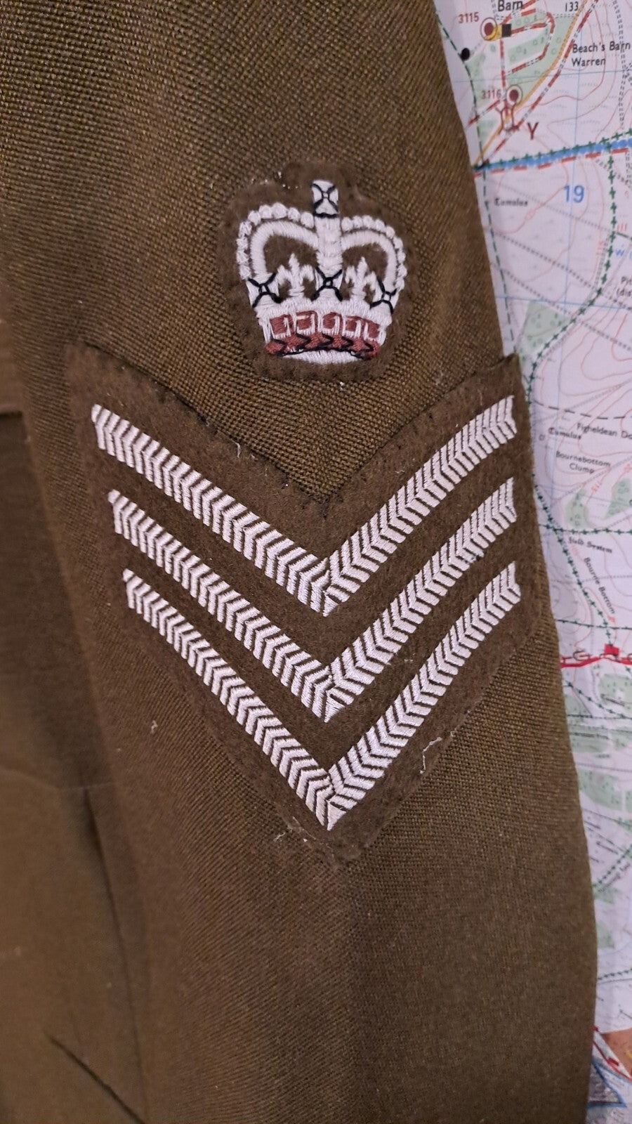 British Army Jacket No 2 Dress Old Pattern 1980s Olive Green - 188/100/84