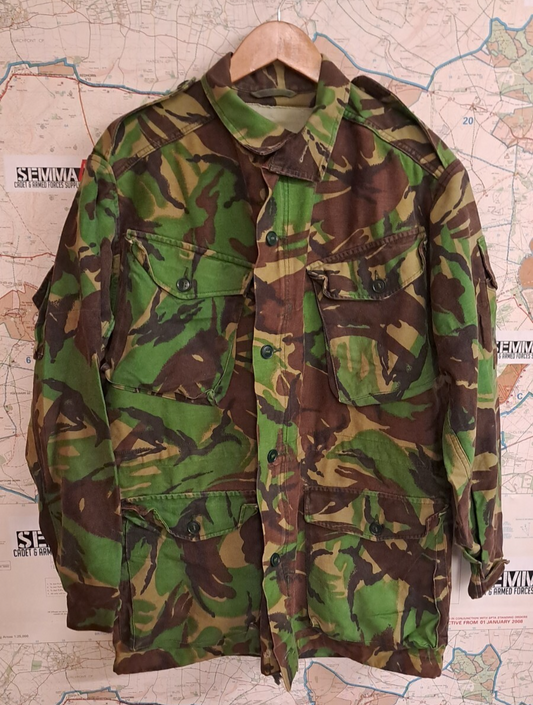 VINTAGE COLD WAR ERA BRITISH ARMY MILITARY DPM CAMO COMBAT SMOCK JACKET  180/104
