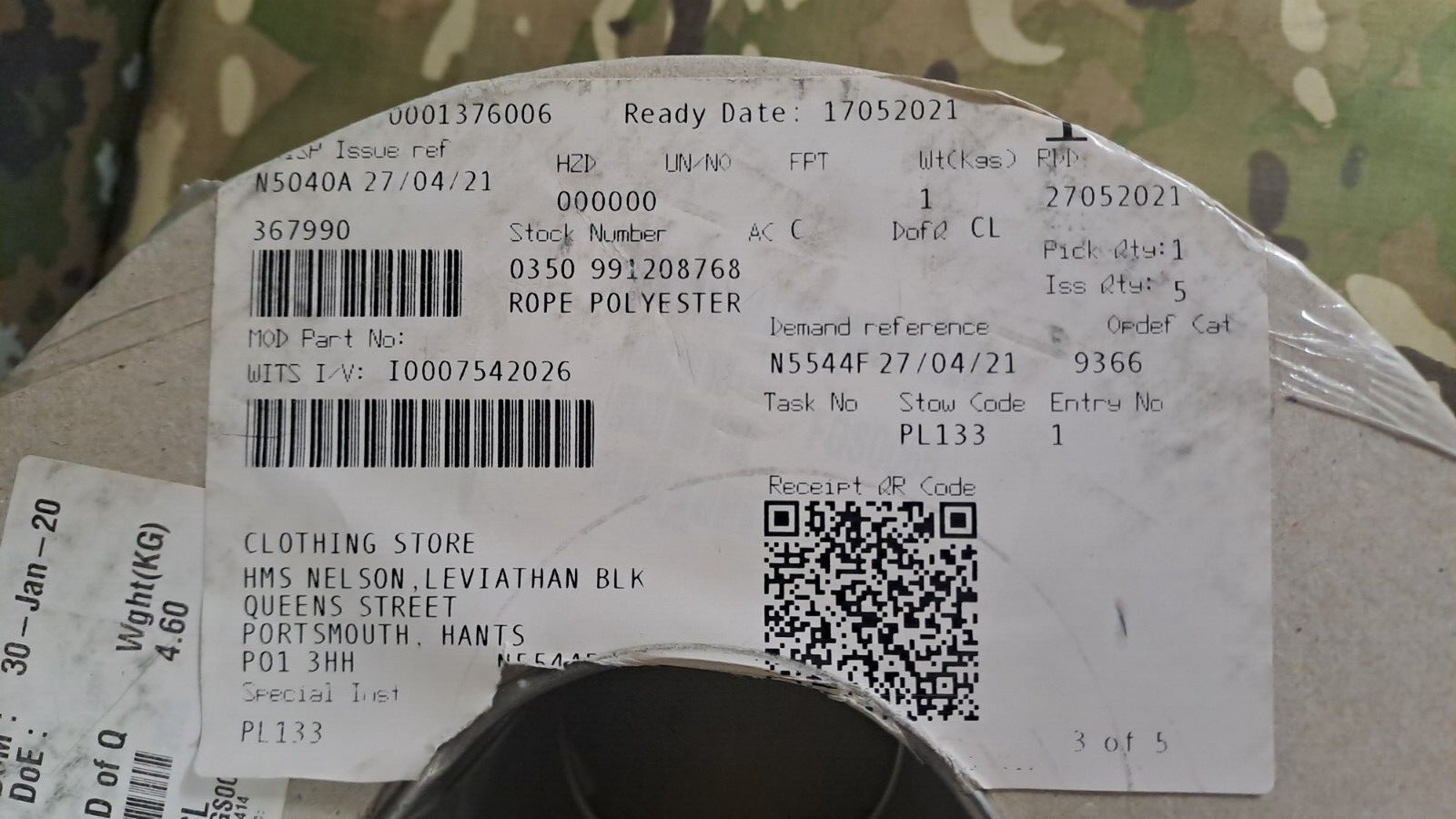 New Ex Military Surplus Rope Army Poly Cord Survival Camping 5MM - 200 Metre