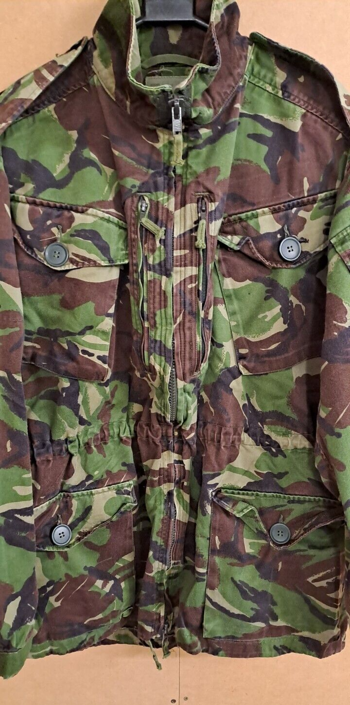VINTAGE COLD WAR ERA BRITISH ARMY MILITARY DPM CAMO COMBAT SMOCK JACKET  180/112