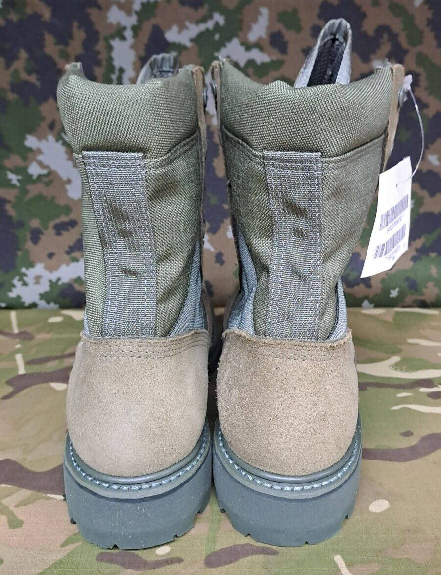 New Sage Green / Tan Boots US Military issue Steel Toe Vibram Sole Boots - 6.5 R