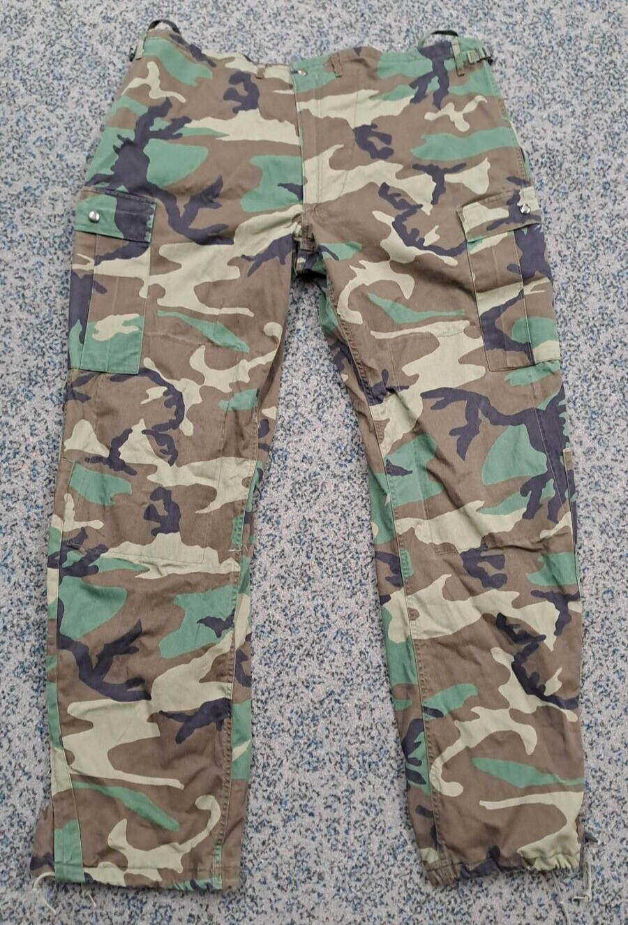 Rare US Army Military Surplus Class 1 Protective Suit Pants Camouflage - Large