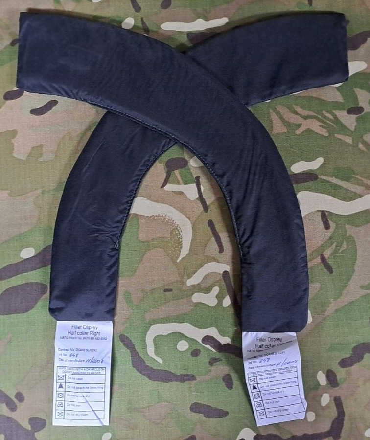 Genuine Army Military Surplus MK2 Osprey Half Collar Filler Plates Black Set
