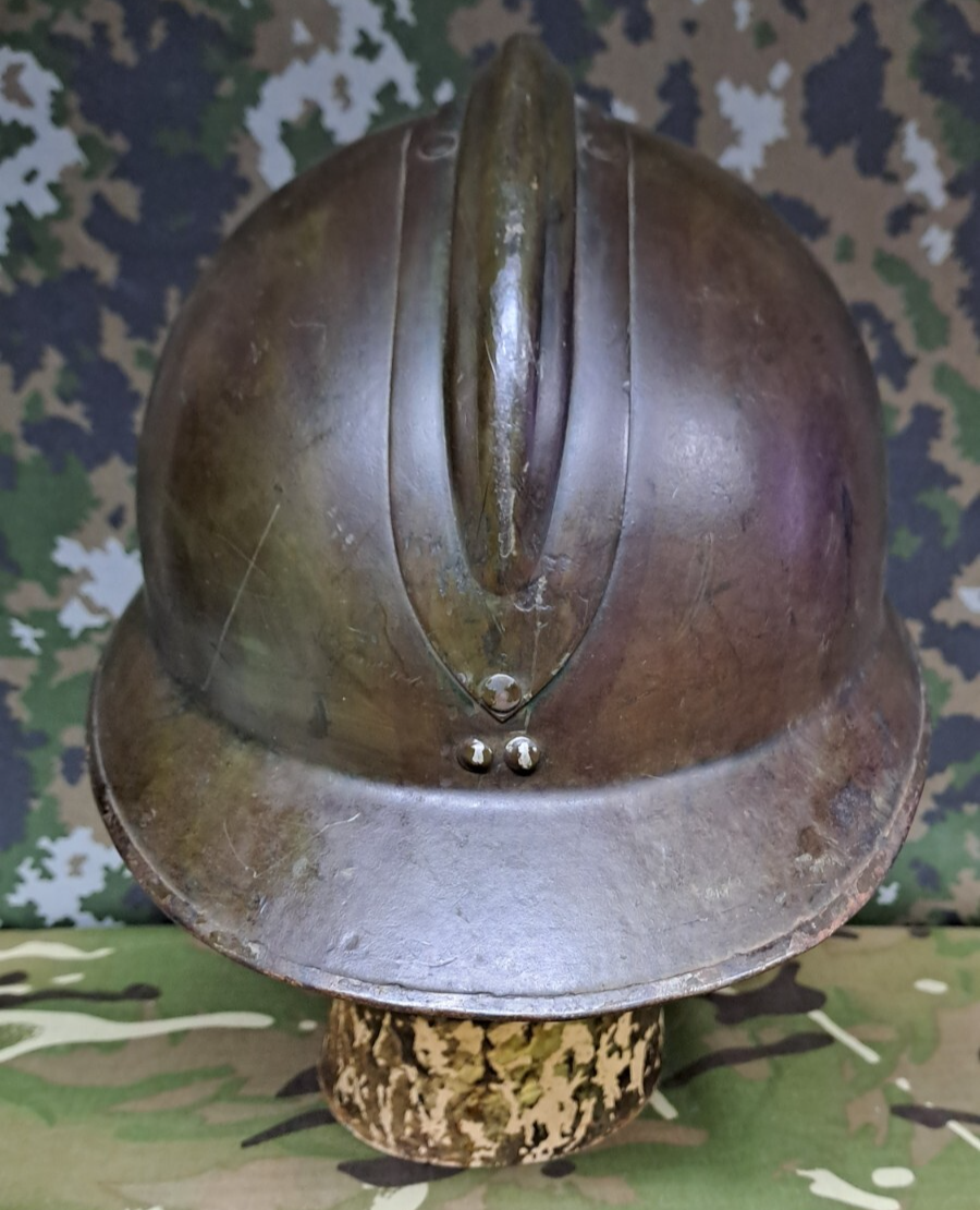 Original WW2 French Army M1926 Model Adrian Helmet - Complete with Liner & Strap