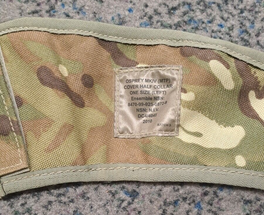 Genuine British Army Military SAS Half Collar MTP with Ballistic Filler Osprey