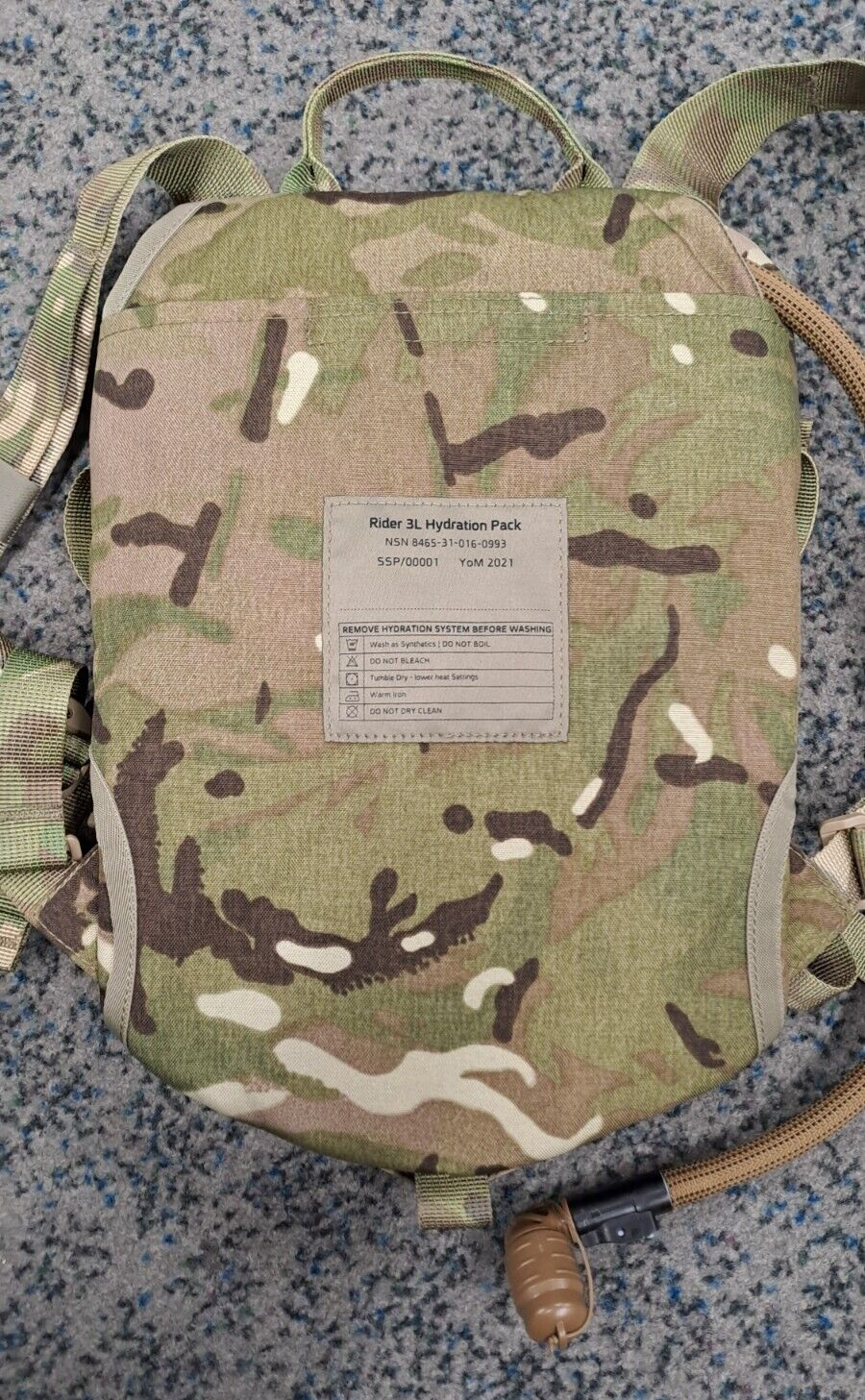 British Army Military Rider Virtus 3L Hydration Pack MTP Camouflage MOLLE
