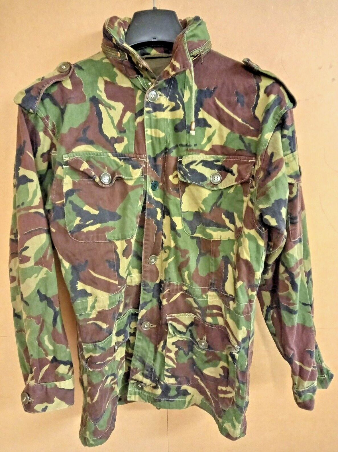 Genuine British Army Military Surplus Vintage DPM Woodland Camo Smock Jacket - S