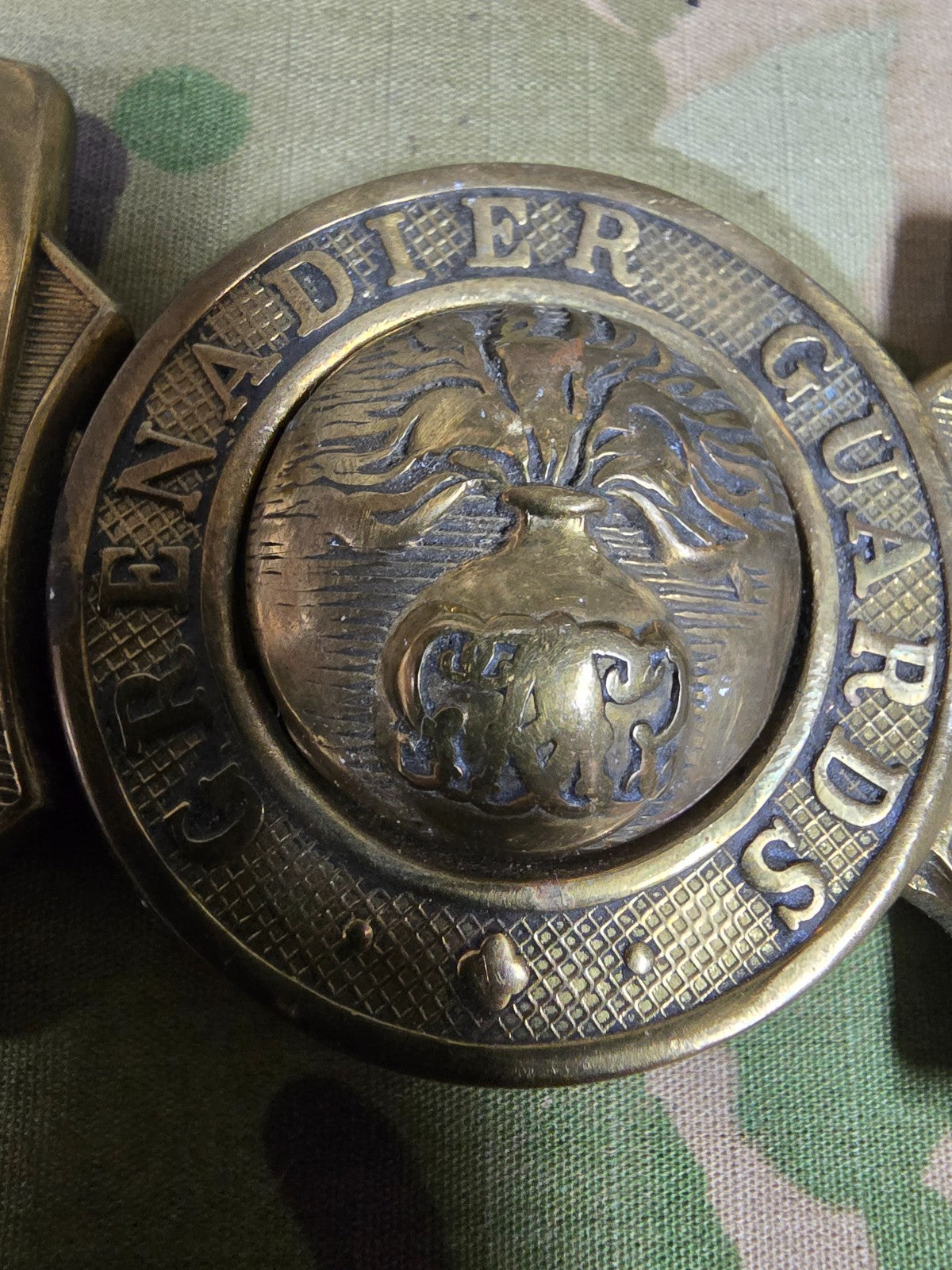 George V Grenadier Guards Waist Belt Clasp – British Army Brass Buckle Original