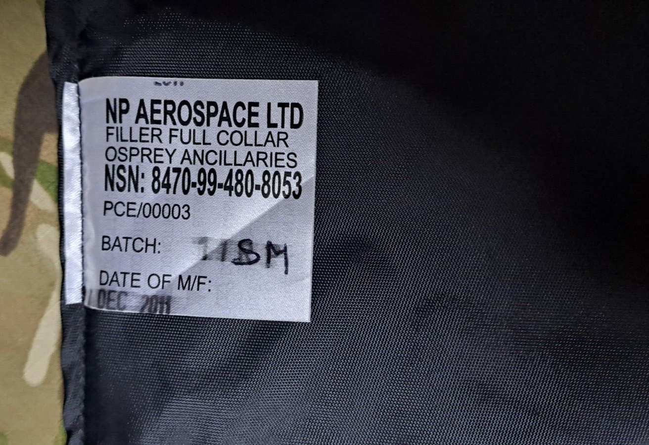 Genuine Army Military Surplus MK2 Osprey Full Collar Filler Plates Black Set