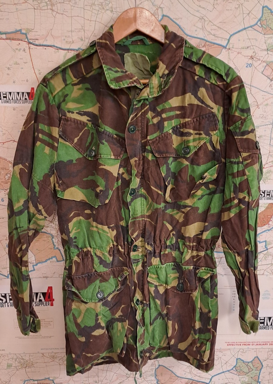 VINTAGE COLD WAR ERA BRITISH ARMY MILITARY DPM CAMO COMBAT SMOCK JACKET  180/96