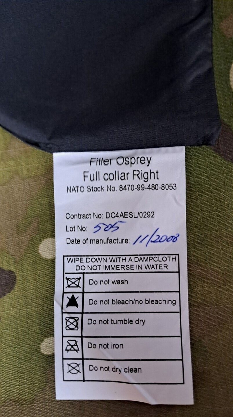 Genuine Army Military Surplus MK2 Osprey Full Collar Filler Plates Black Set