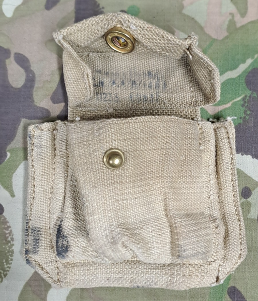 WW2 BRITISH OFFICERS 37 PATTERN WEBBING PISTOL AMMO POUCH 37 PATT POUCH