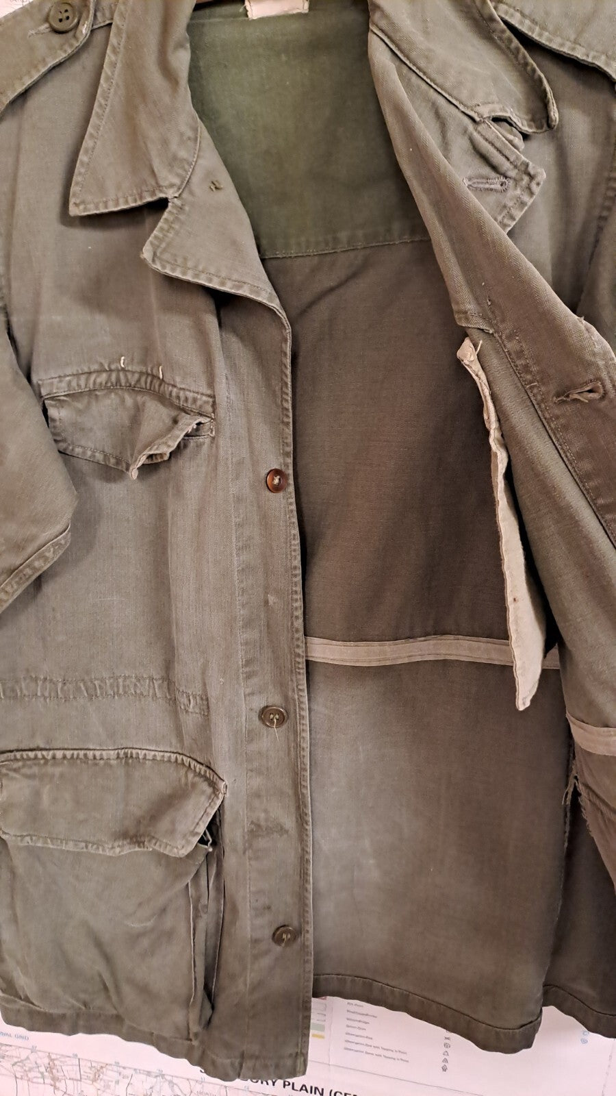 Rare Vintage French Army Military M47 Combat Jacket 1950s Size - Small