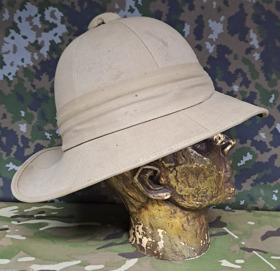 Genuine Vintage British Army Military Issue WW2 Pith Helmet Made By H.S Edwards