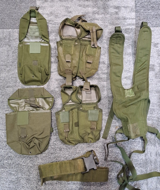 Genuine British Army Military Issue Surtplus Olive Green PLCE Webbing Set OG