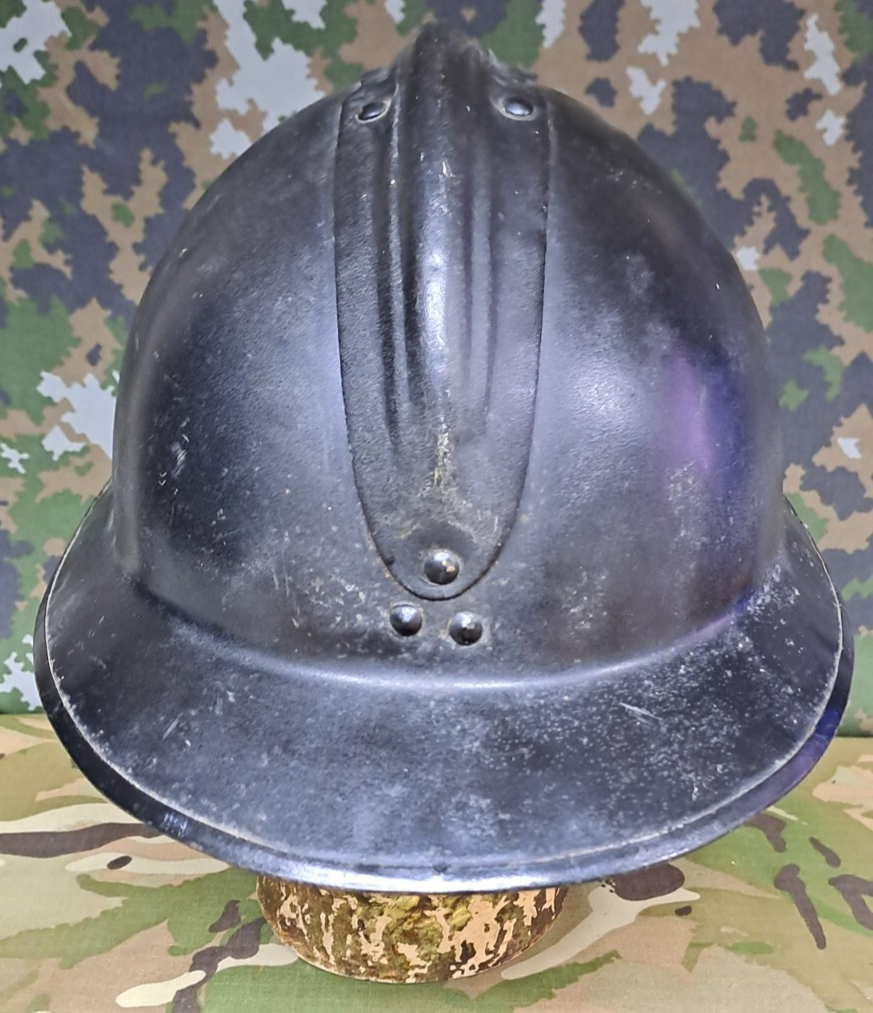 Original Belgian WWII Civilian Defense German Occupation Adrian M1926 Helmet