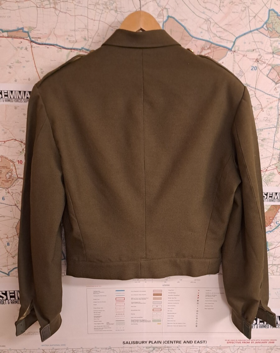 Vintage French Army Military Surplus Jacket Tunic 6th Armoured Brigade - 1982