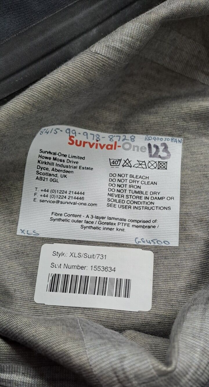 Survival-One UKSF SAS SBS Military MCT Gore-Tex Immersion Dry Suit - XL / S