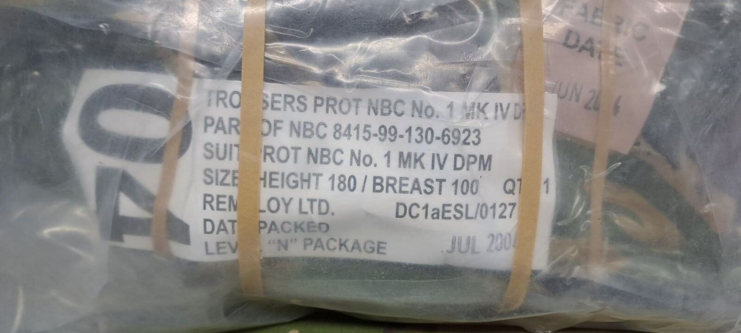 NEW British Army DPM NBC No1 MK4 Protective Smock & Trousers Prepper - 180/100