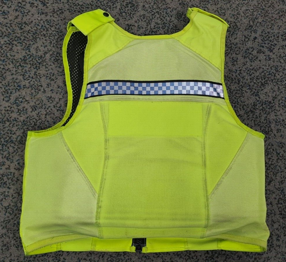 Genuine Ex Police Cooneen Protection Body Armour Vest Ballistic Hi Viz - XL