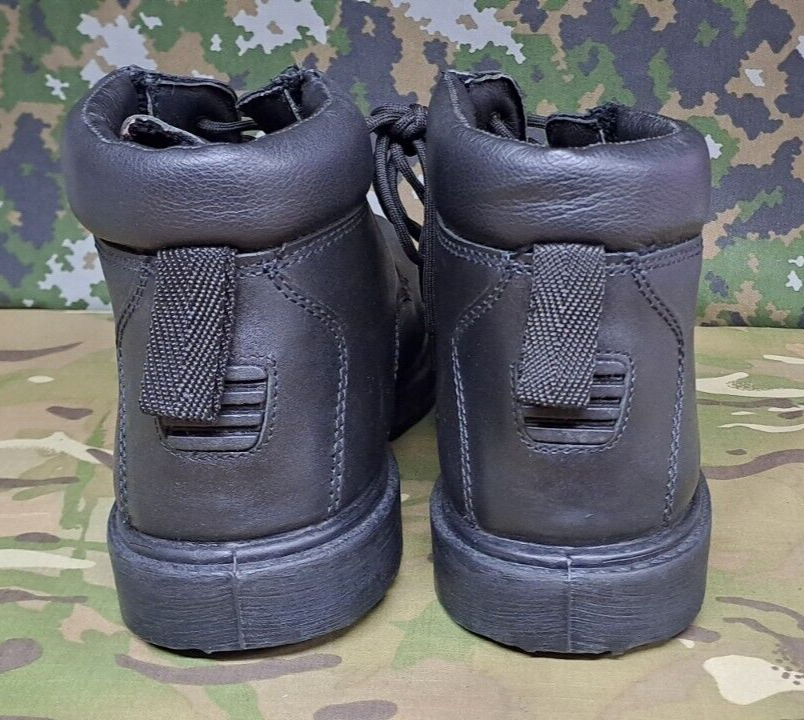 NEW SAFETY CONDUCTIVE BLACK LEATHER BOOTS GENUINE BRITISH MILITARY - 11 M