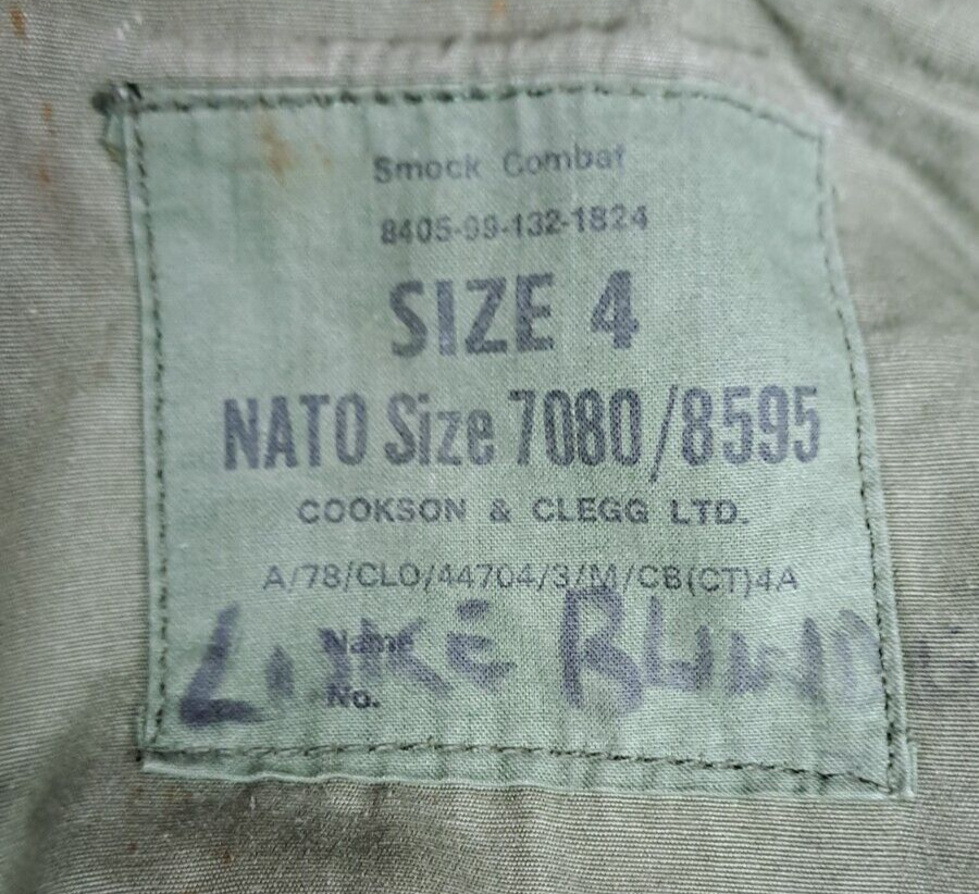 VINTAGE BRITISH ARMY MILITARY 1968 PAT DPM CAMO COMBAT SMOCK JACKET  & HOOD - 4