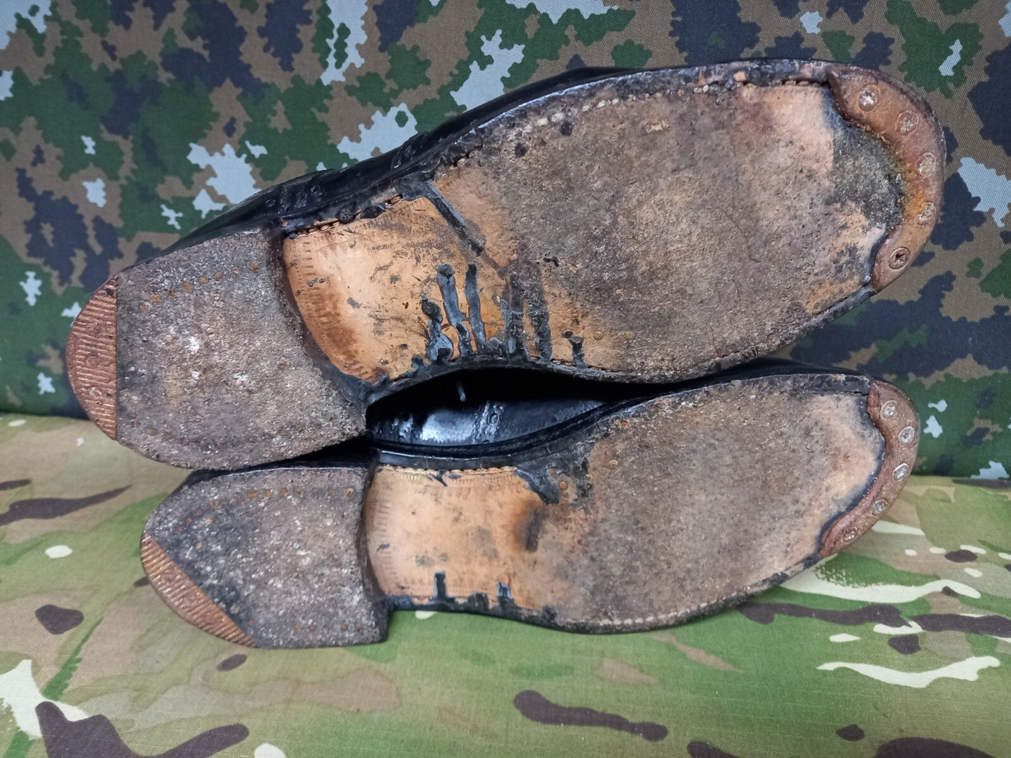 Genuine British Army Highland Issue Service Dress Shoes Brogues / Blakeys - 8 S