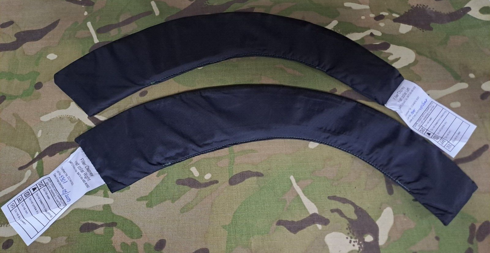 Genuine Army Military Surplus MK2 Osprey Half Collar Filler Plates Black Set