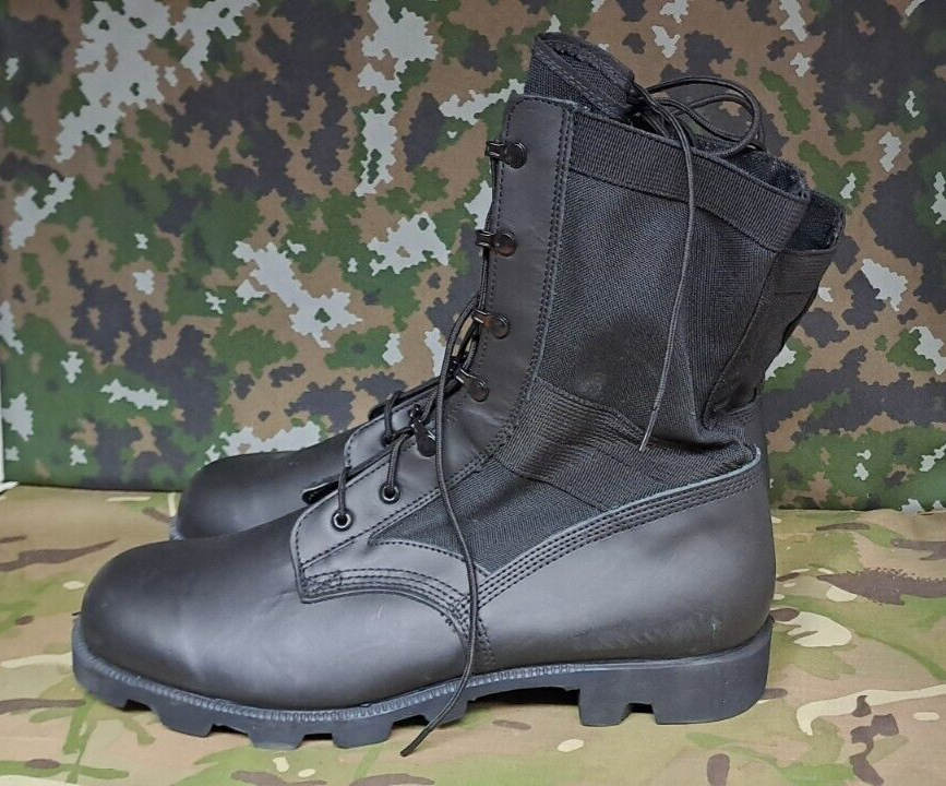 WELLCO WP BLACK LEATHER HOT WEATHER JUNGLE BOOTS British Army Issue - 13 M