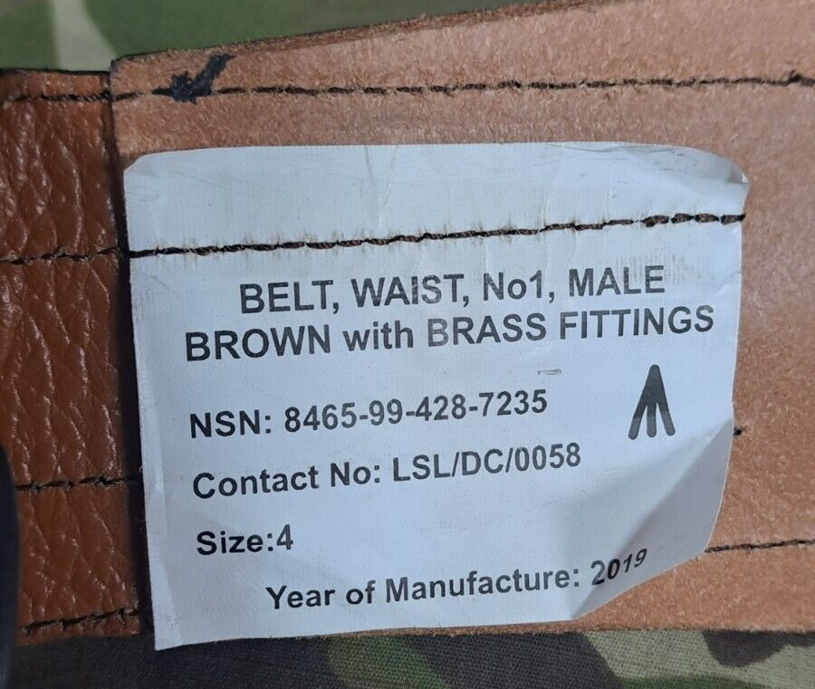 Sam Browne Brown Leather Belt & Shoulder Strap British Army Issue Uniform Dress