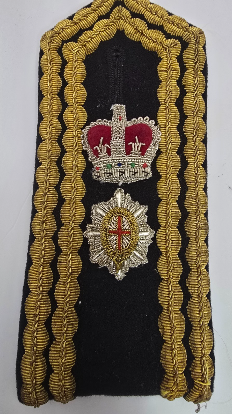 Vintage Genuine British Army Military Coldstream Guards Epaulettes Embroidered