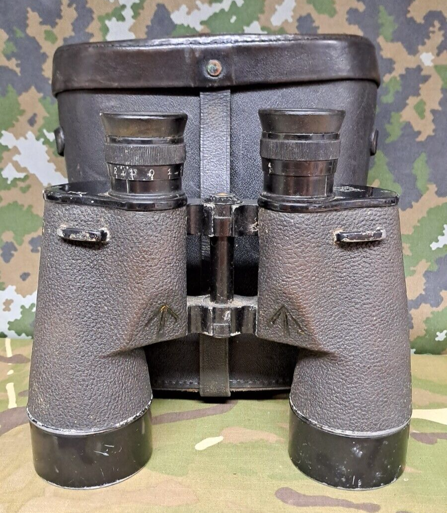 Antique Vintage Rare WW2 Bausch & Lomb Opt Co N.Y Binoculars & Case Wartime