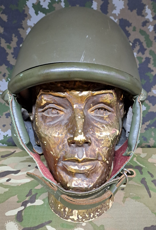 VINTAGE PARATROOPER OLD HELMET WZ63 EAST GERMAN POLISH MADE LEATHER LINER