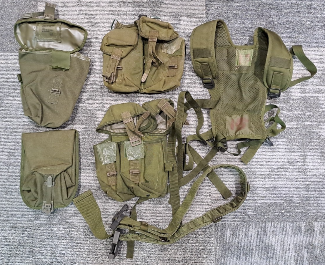 Genuine British Army Military Issue Surtplus Olive Green PLCE Webbing Set OG
