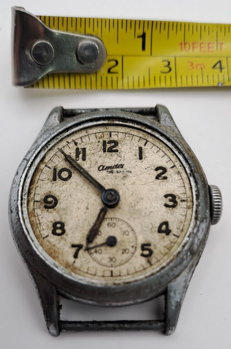Antique Vintage Rare Amdex English Made Mechanical Wristwatch Timepiece
