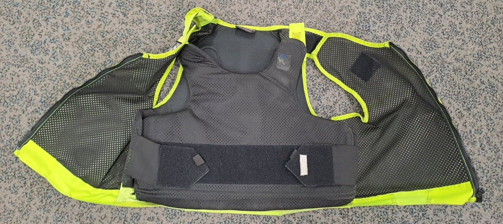 Genuine Ex Police Cooneen Protection Body Armour Vest Ballistic Hi Viz - XL