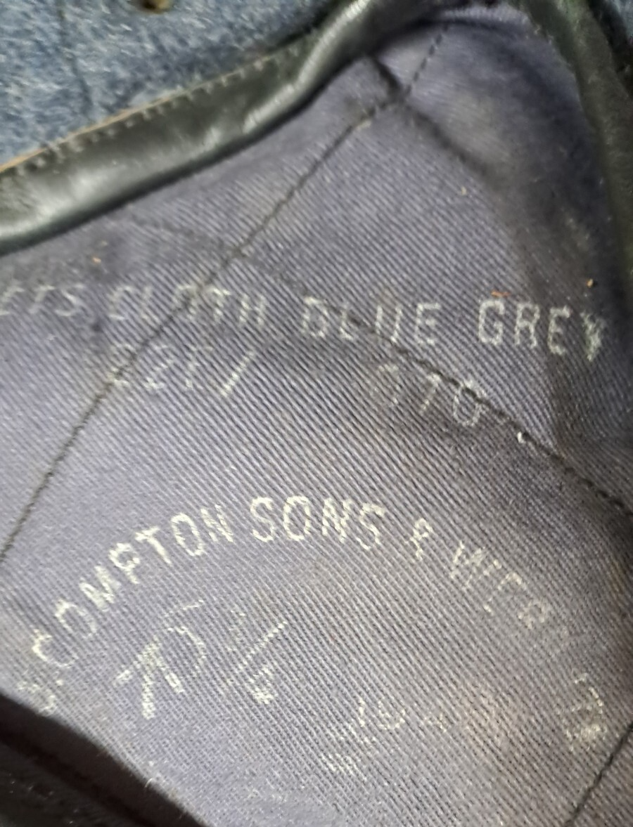 WW2 RAF Royal Air Force Beret Pilots Military Surplus Dated J Compton & Sons