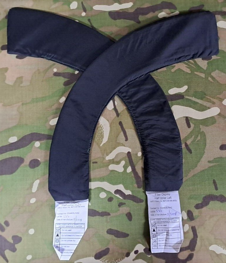 Genuine Army Military Surplus MK2 Osprey Half Collar Filler Plates Black Set
