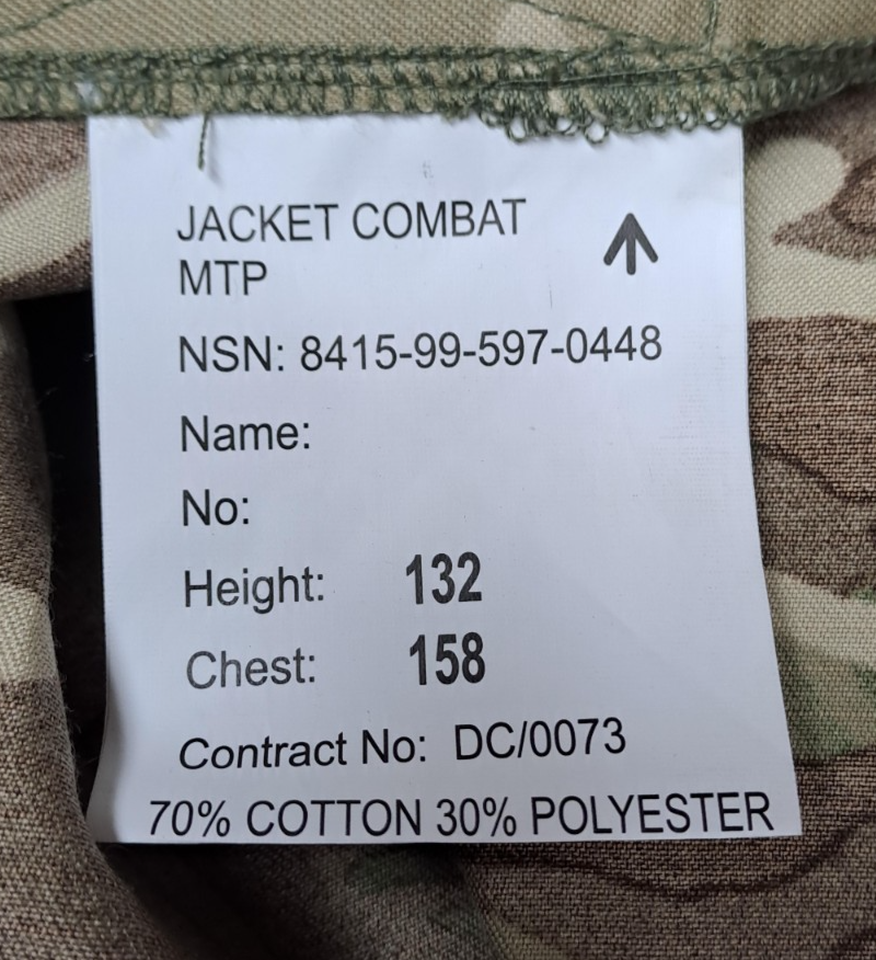 GENUINE BRITISH ARMY JACKET LIGHTWEIGHT COMBAT SHIRT MTP CAMO CADET UNIFORM
