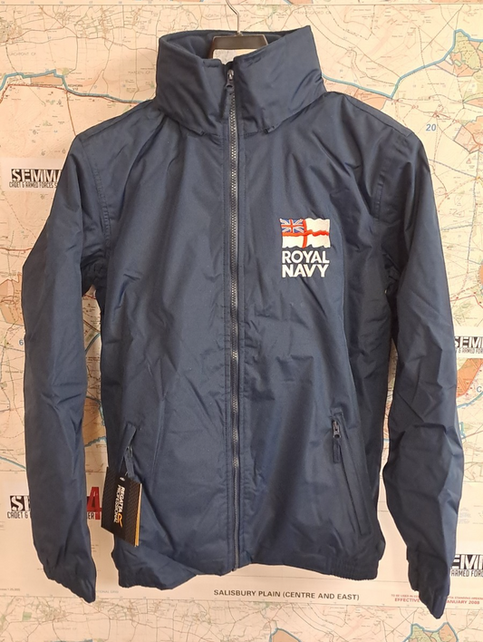 Regatta Classic Men's Bomber Jacket Royal Navy Ebroidered TRW473 - Small