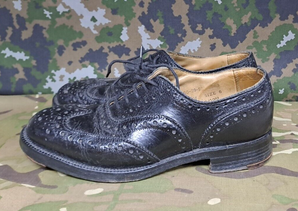 Genuine British Army Military Highland Issue Service Dress Shoes Brogues - 6 M
