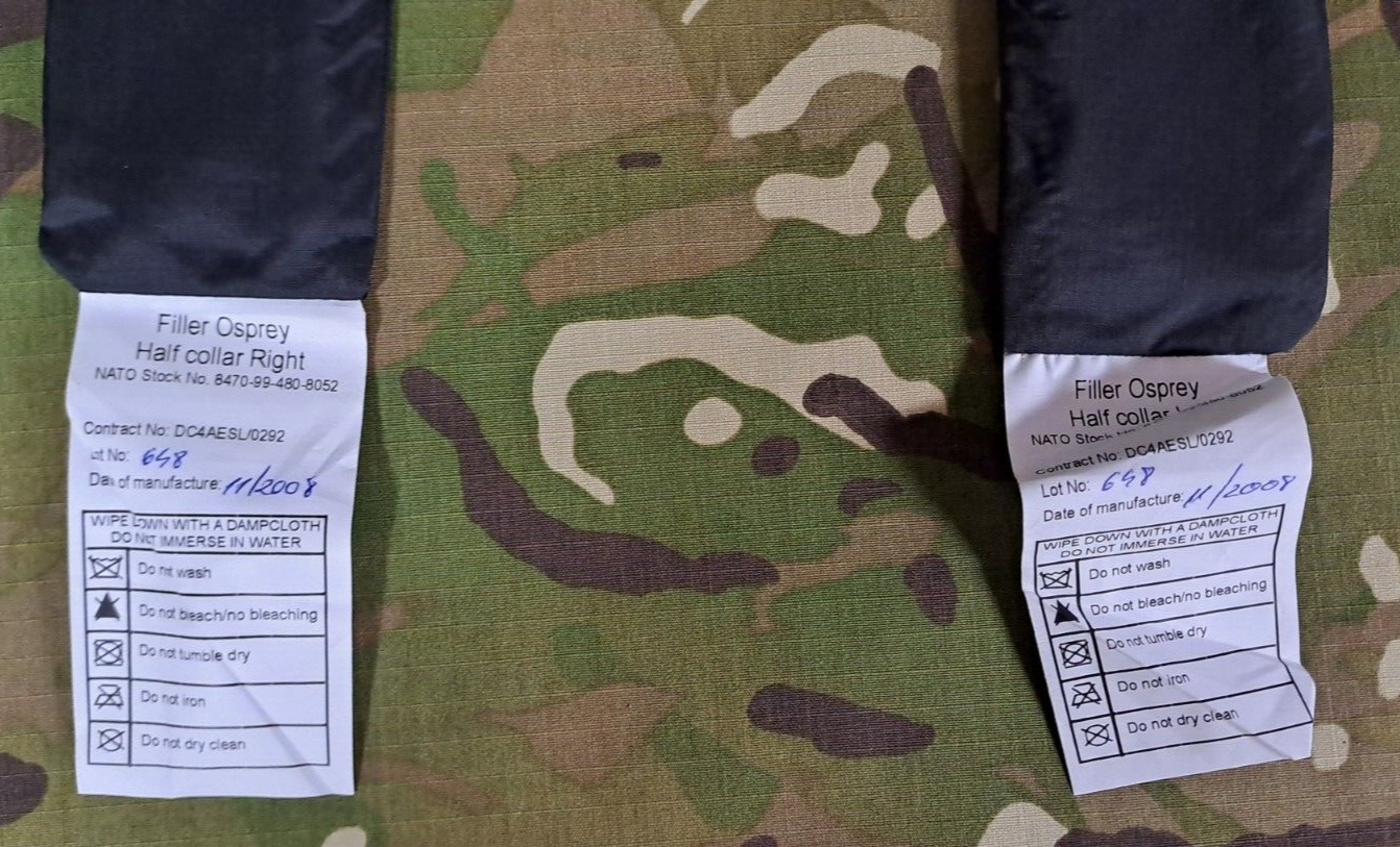 Genuine Army Military Surplus MK2 Osprey Half Collar Filler Plates Black Set