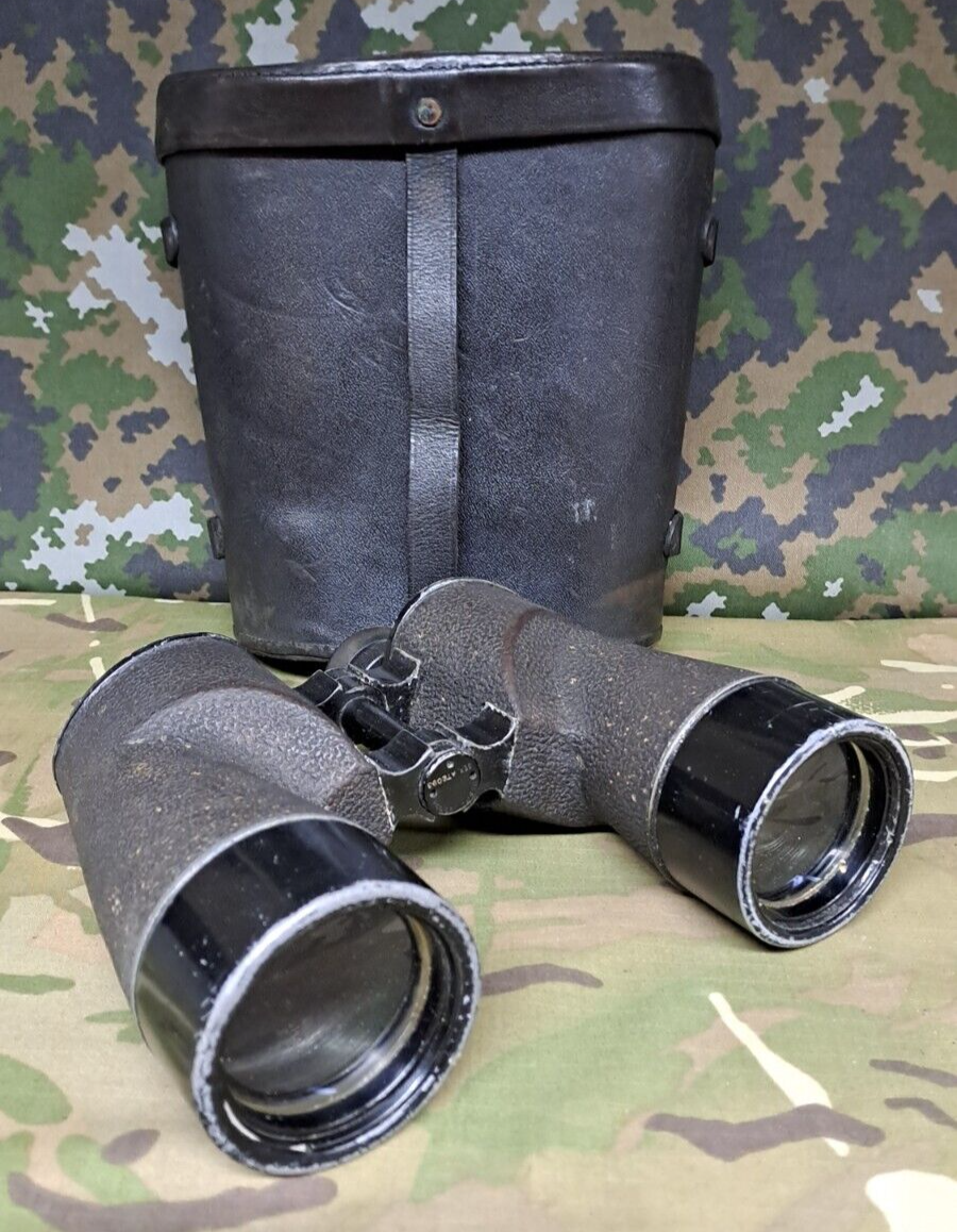 Antique Vintage Rare WW2 Bausch & Lomb Opt Co N.Y Binoculars & Case Wartime