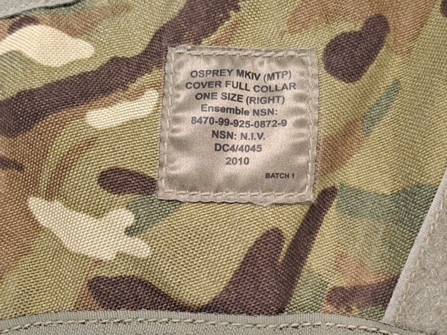 Genuine British Army Military SAS Full Collar MTP with Ballistic Filler Osprey