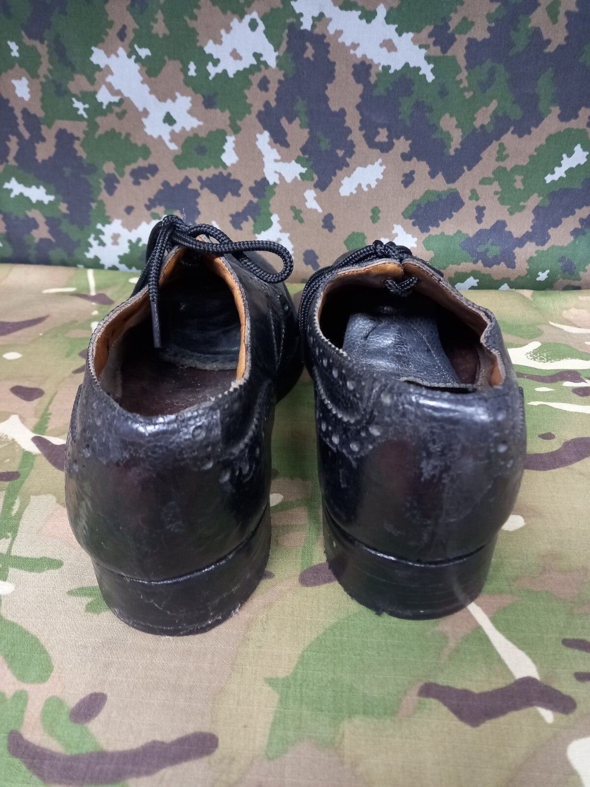 Genuine British Army Highland Issue Service Dress Shoes Brogues / Blakeys - 7 S