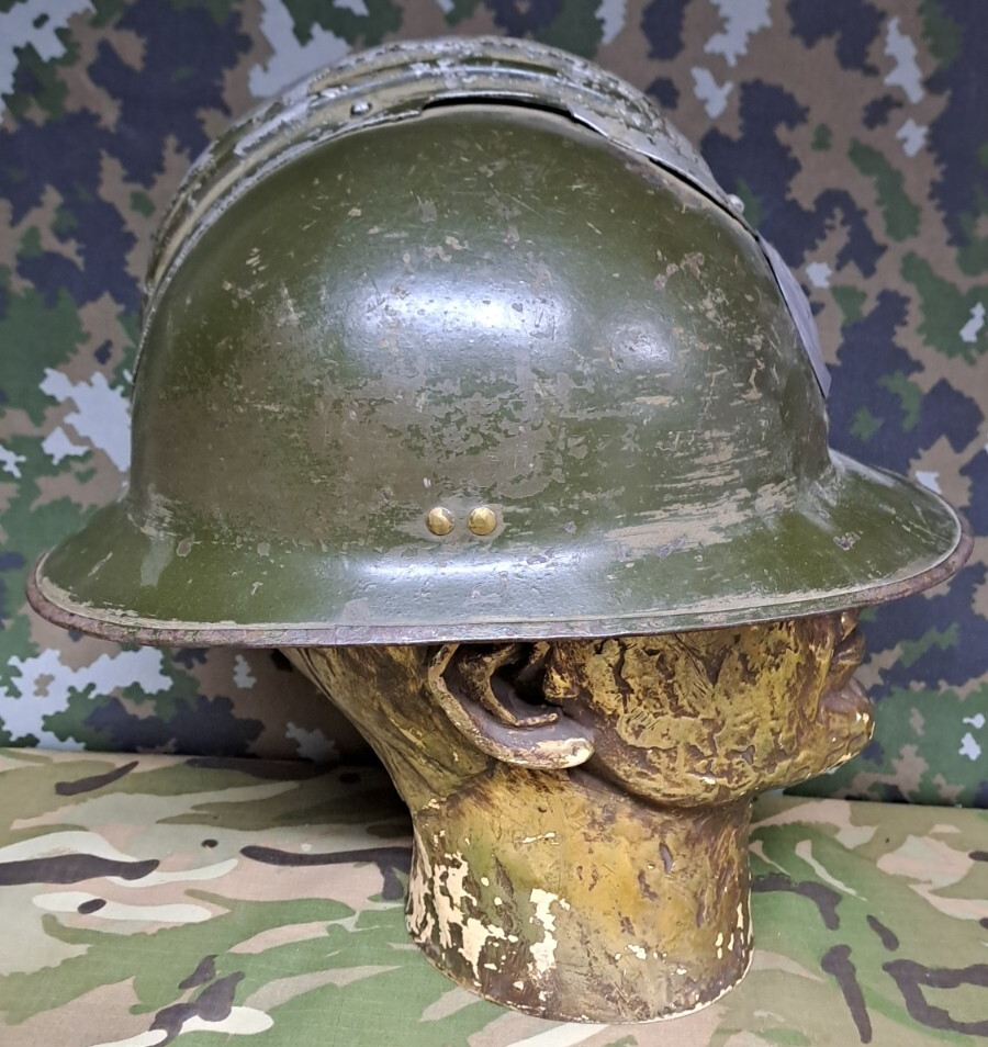 Original WW2 French Army Military M1926 Model Adrian Helmet Shell World War Two